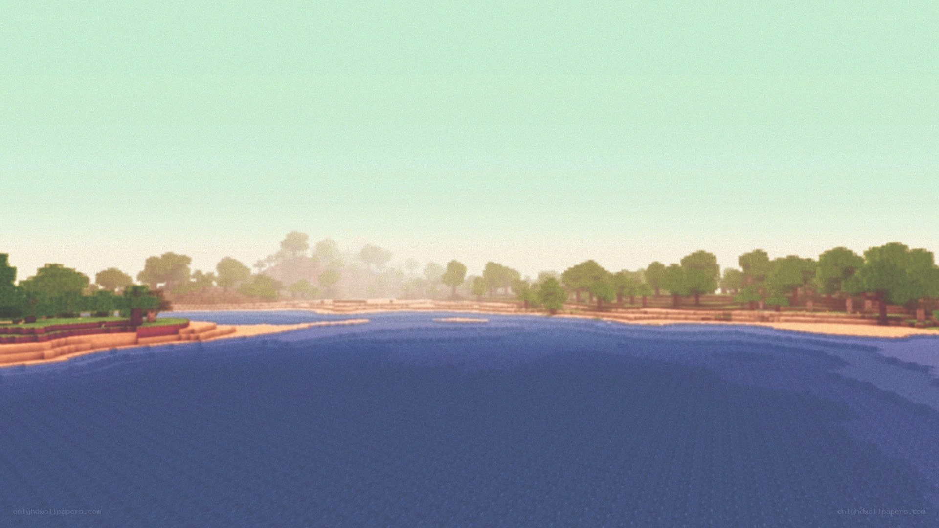 Minecraft river landscape