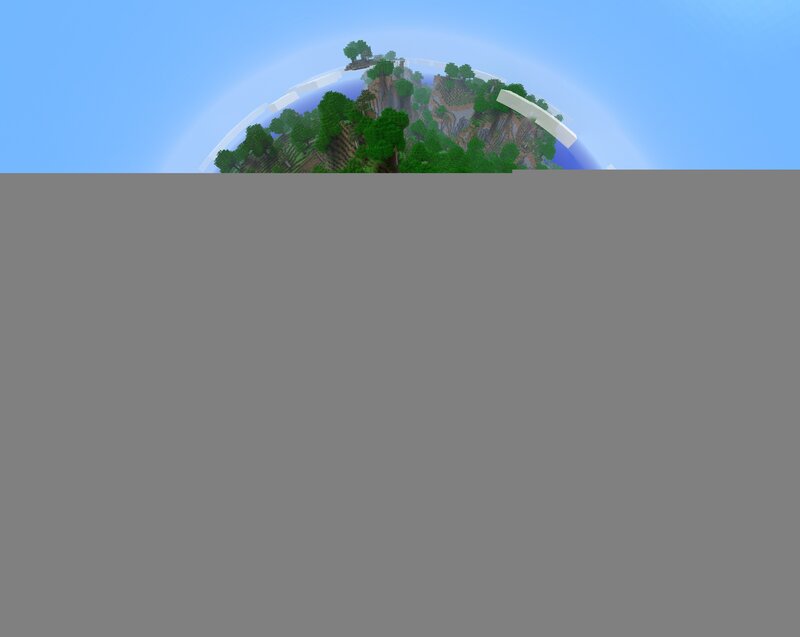 Minecraft spherical world view
