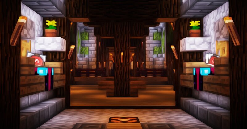 Minecraft-style Room Interior