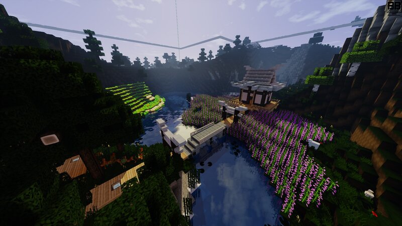 Minecraft Temple by River