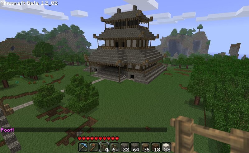 Minecraft temple structure