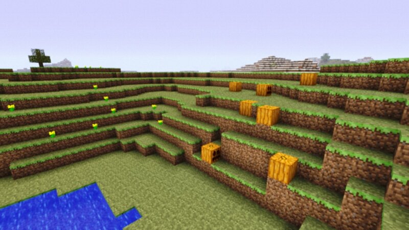 Minecraft terraced landscape