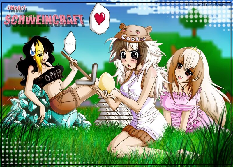 Minecraft-themed anime characters