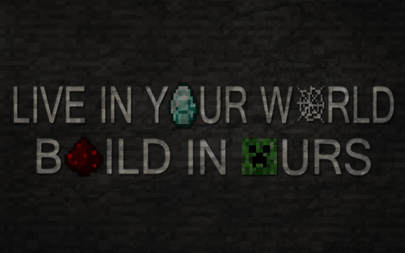 Minecraft-themed slogan