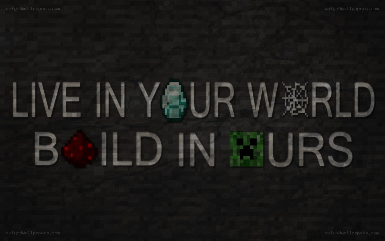 Minecraft-themed slogan