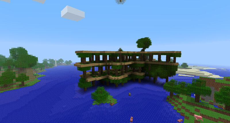Minecraft treehouse structure