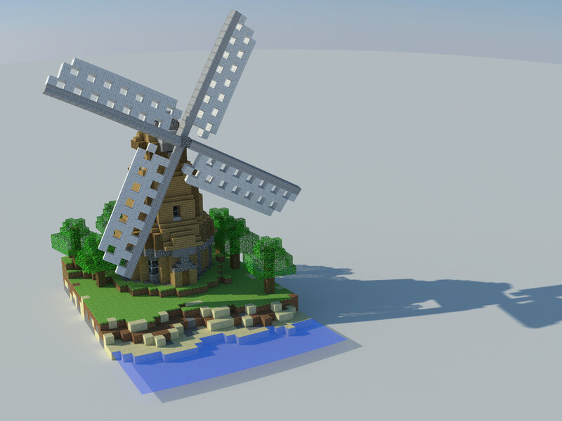 Minecraft windmill structure