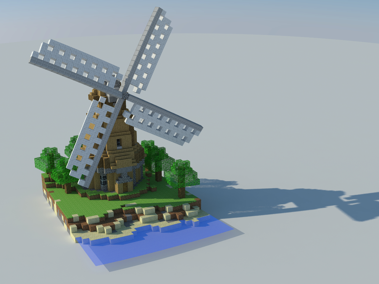 Minecraft windmill structure
