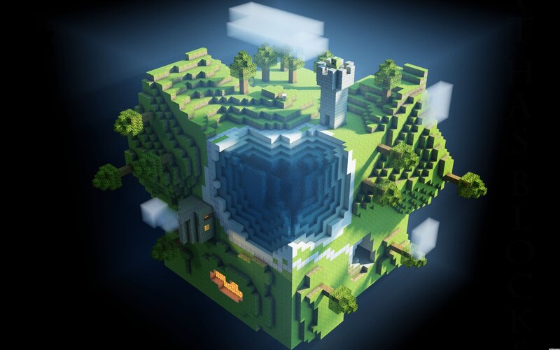 Minecraft world cube