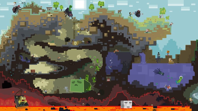 Minecraft World Map — Green, Chaotic