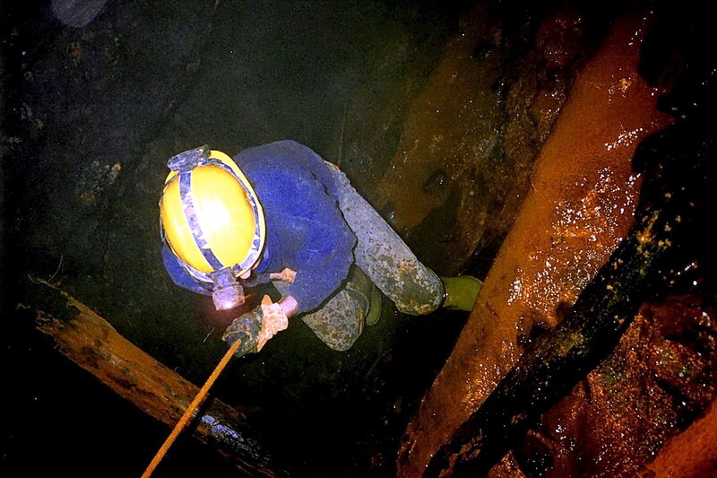 Miner in Tunnel