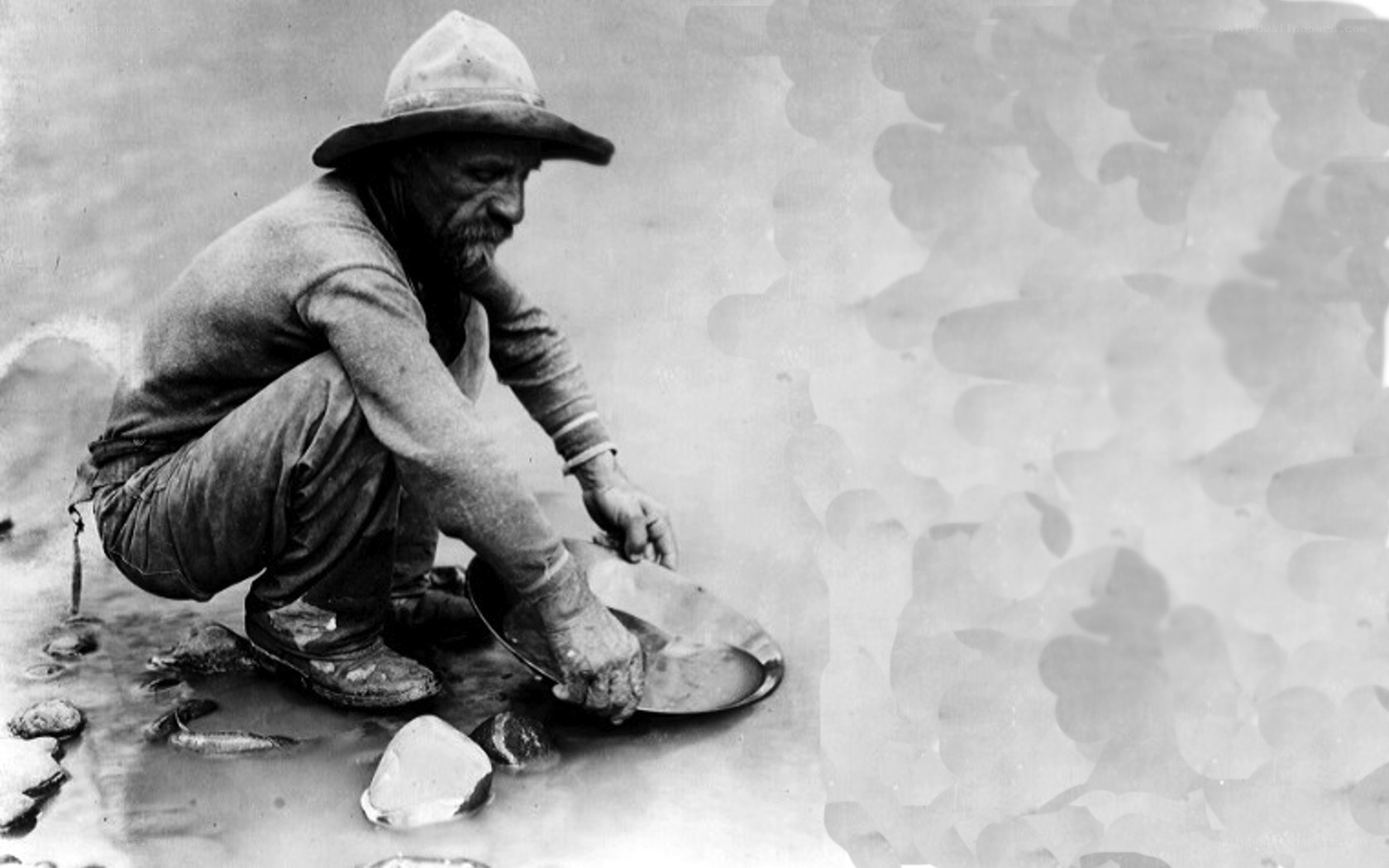 miner panning for gold