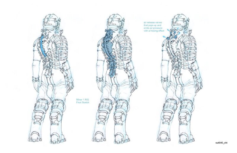 miner suit design sketches