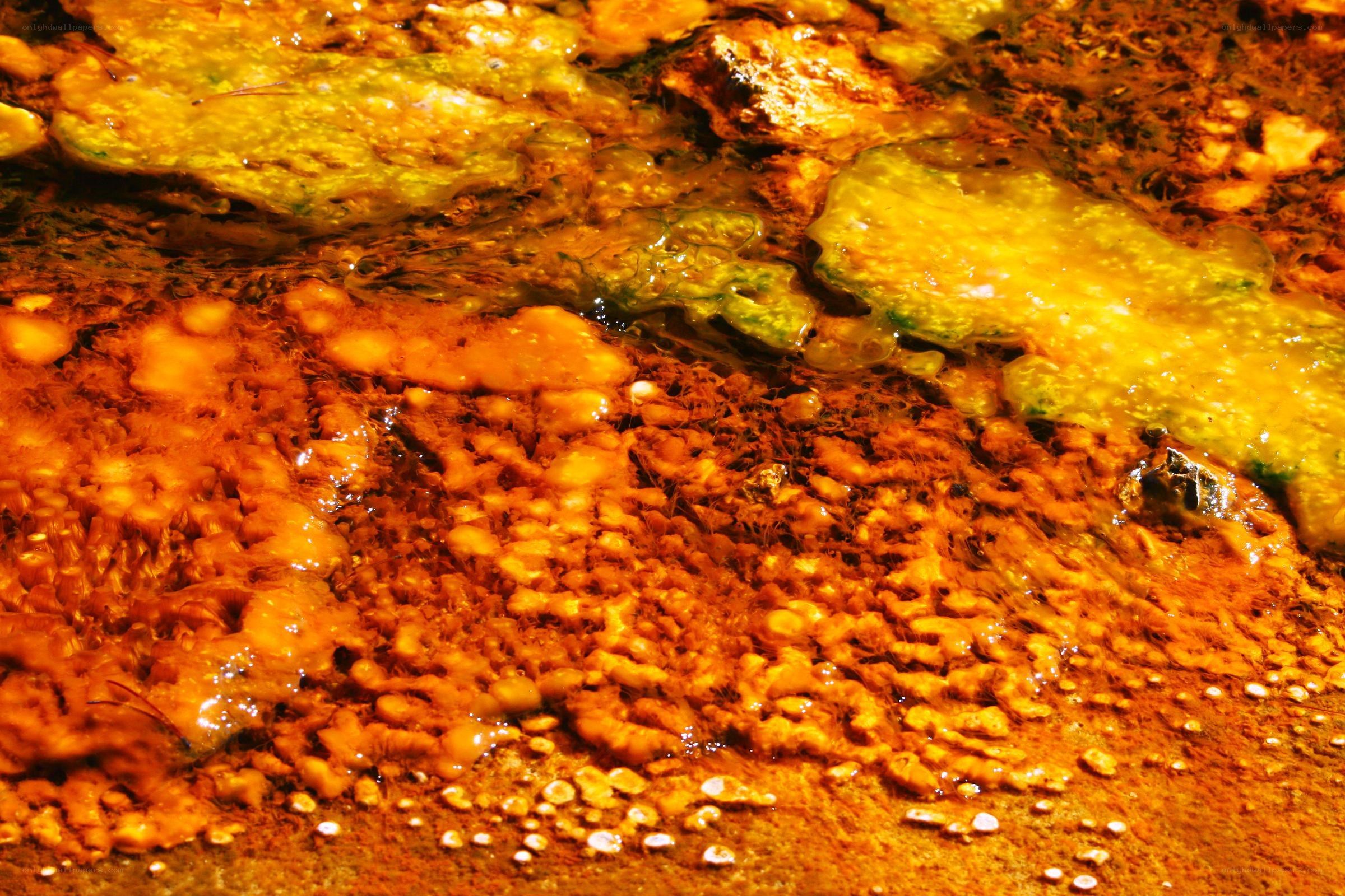 mineral formations in water