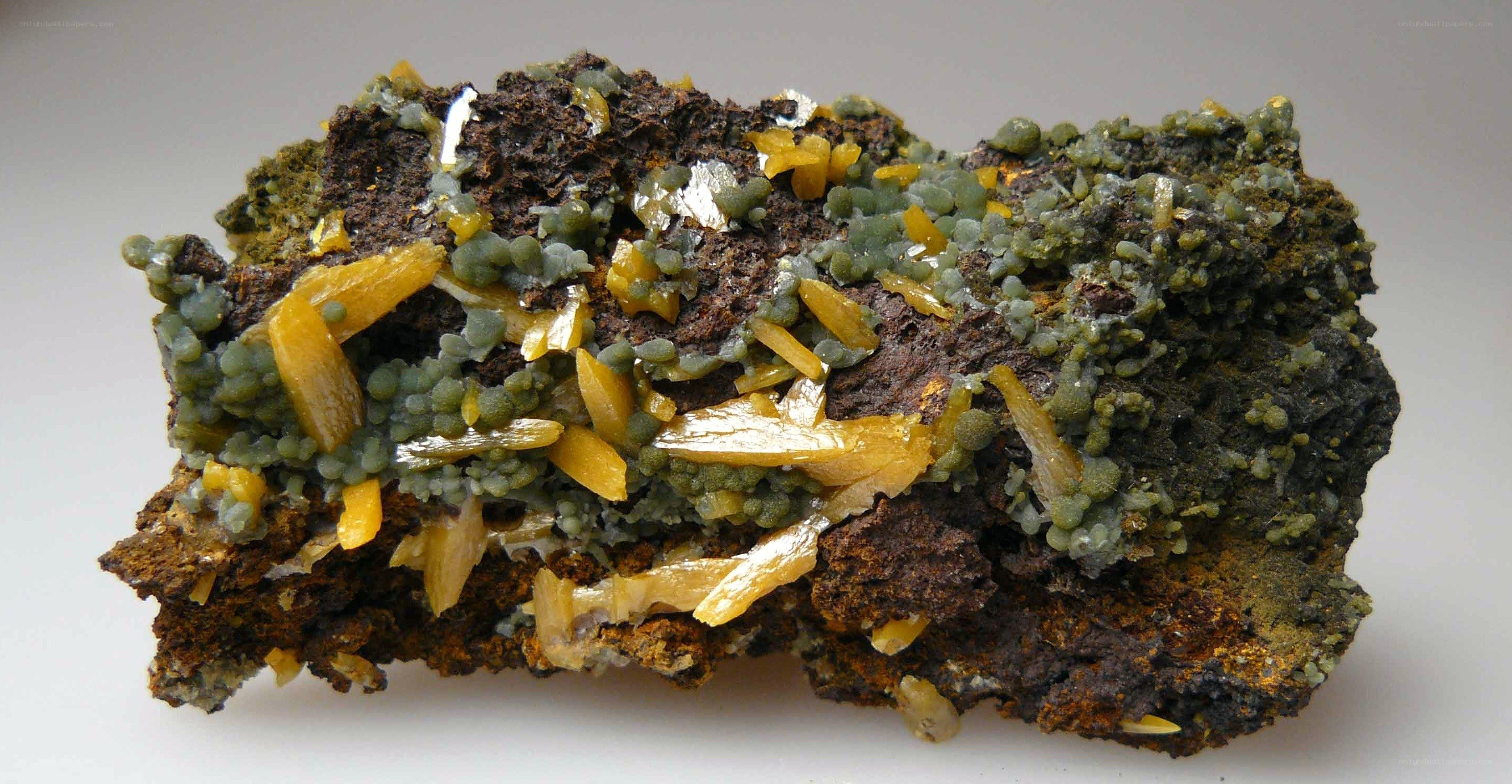 Mineral specimen with crystals