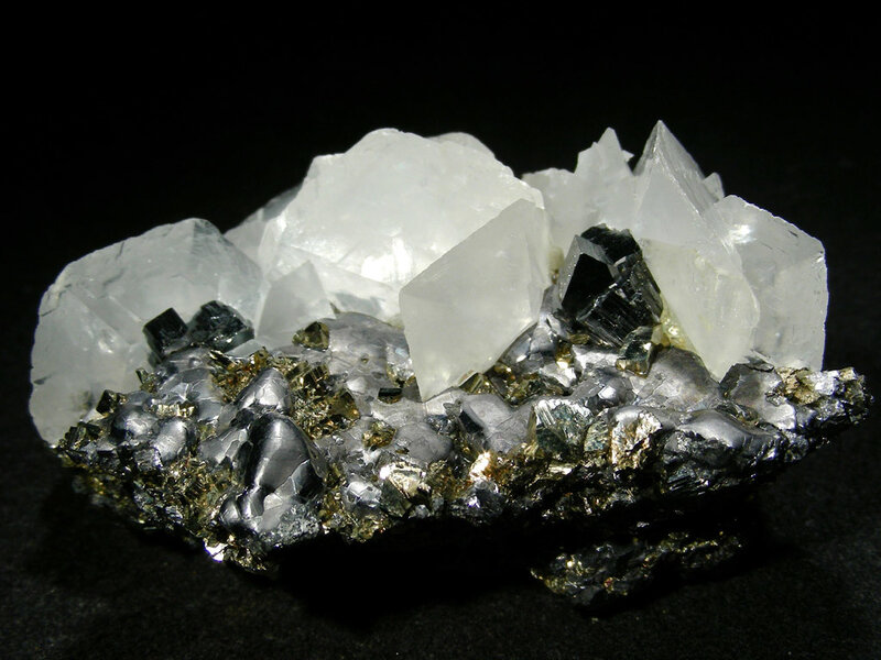 Mineral Specimen with Crystals — White