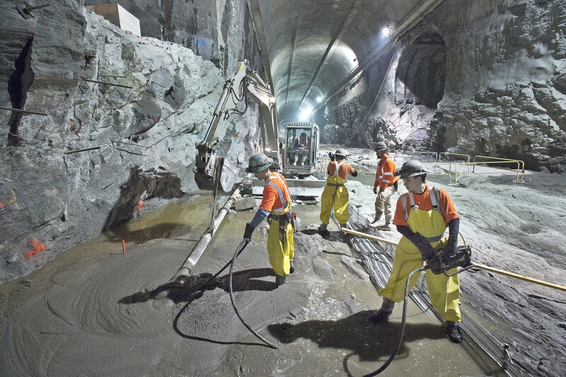 Miners in Tunnel — Gray