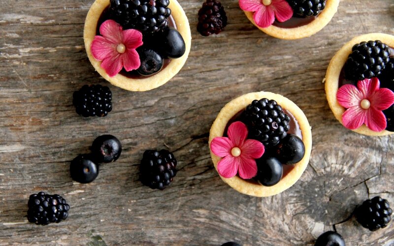 Mini Berry Tarts — Brown