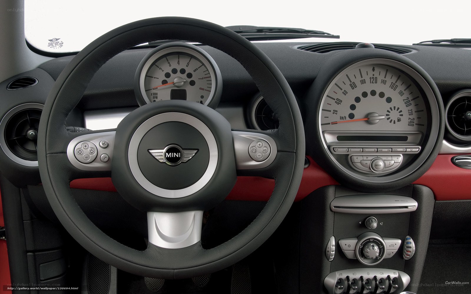 MINI car interior dashboard