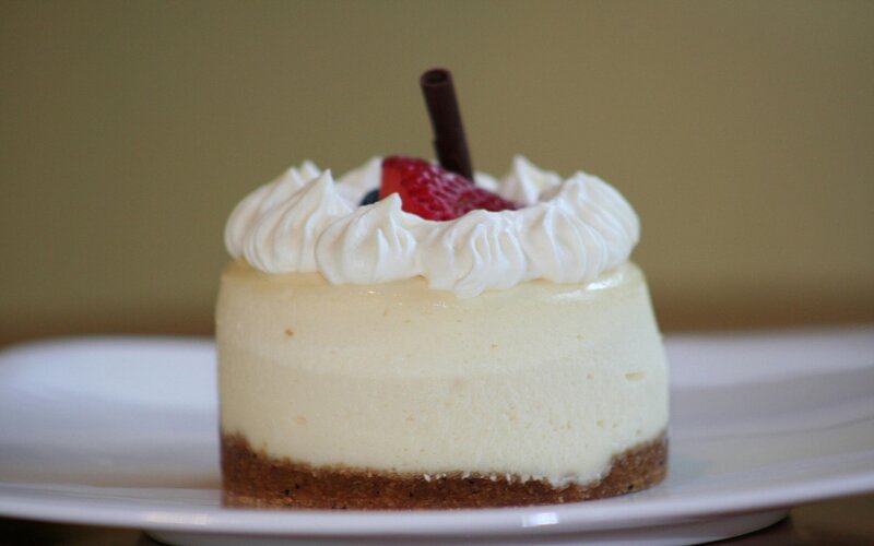 Mini Cheesecake on Plate