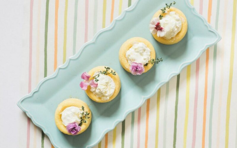 Mini Cheesecakes on Tray