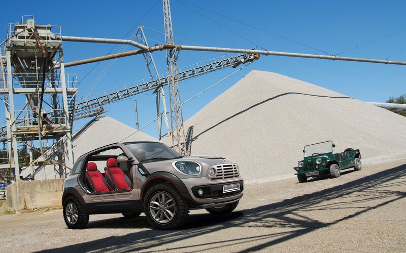 MINI concept car at quarry