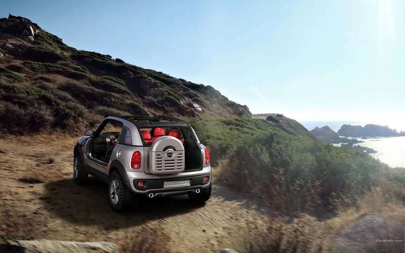 MINI Concept car on coastal path