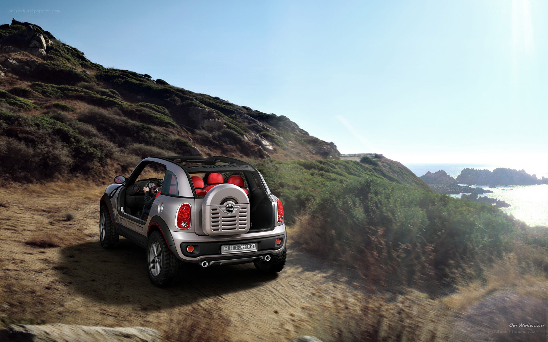 MINI Concept car on coastal path