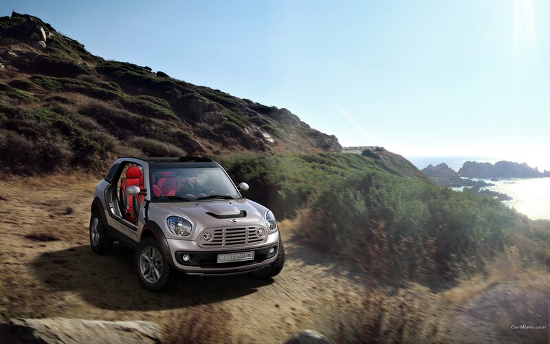 MINI Concept car on coastal path