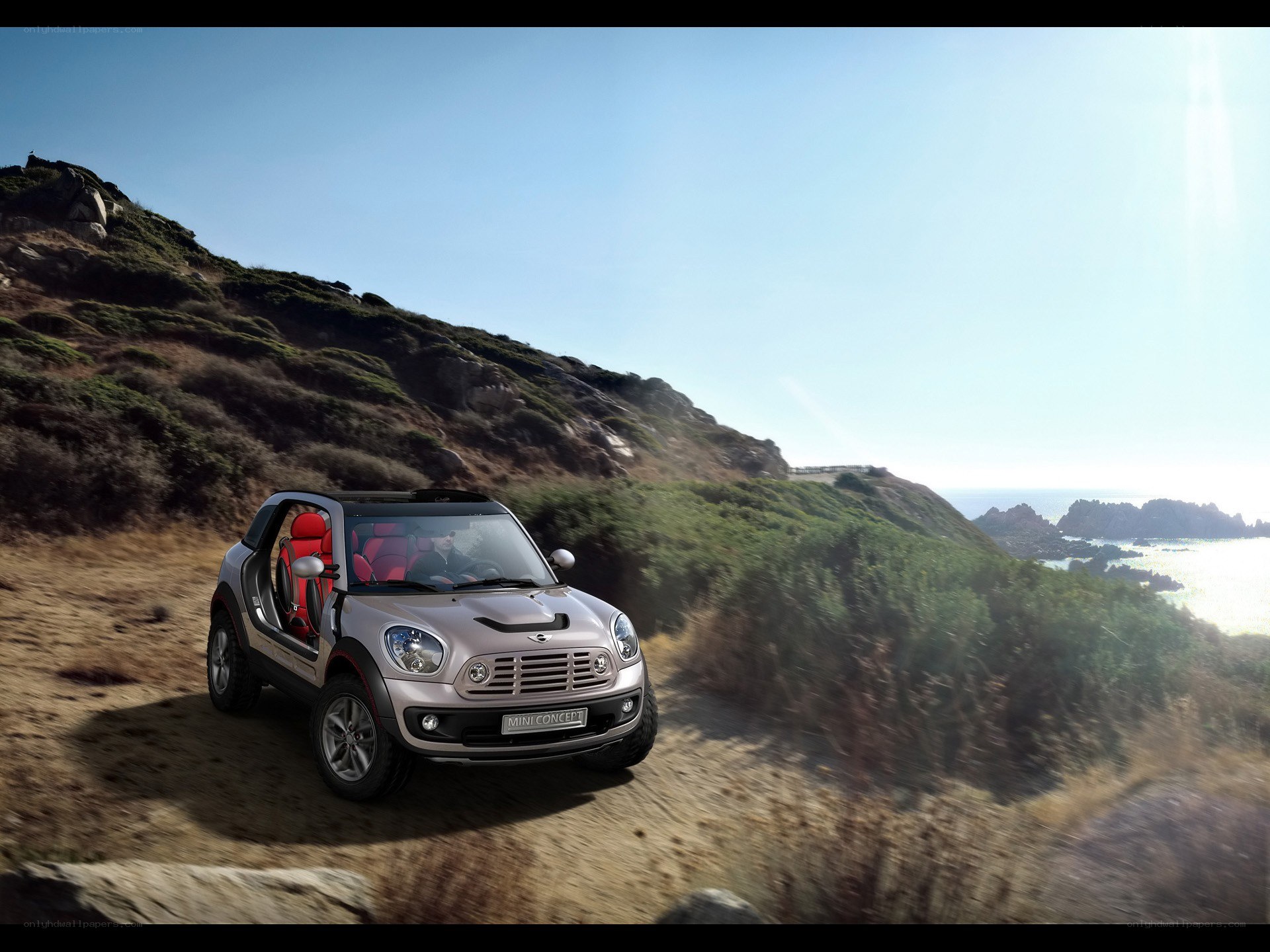 MINI Concept car on coastal road