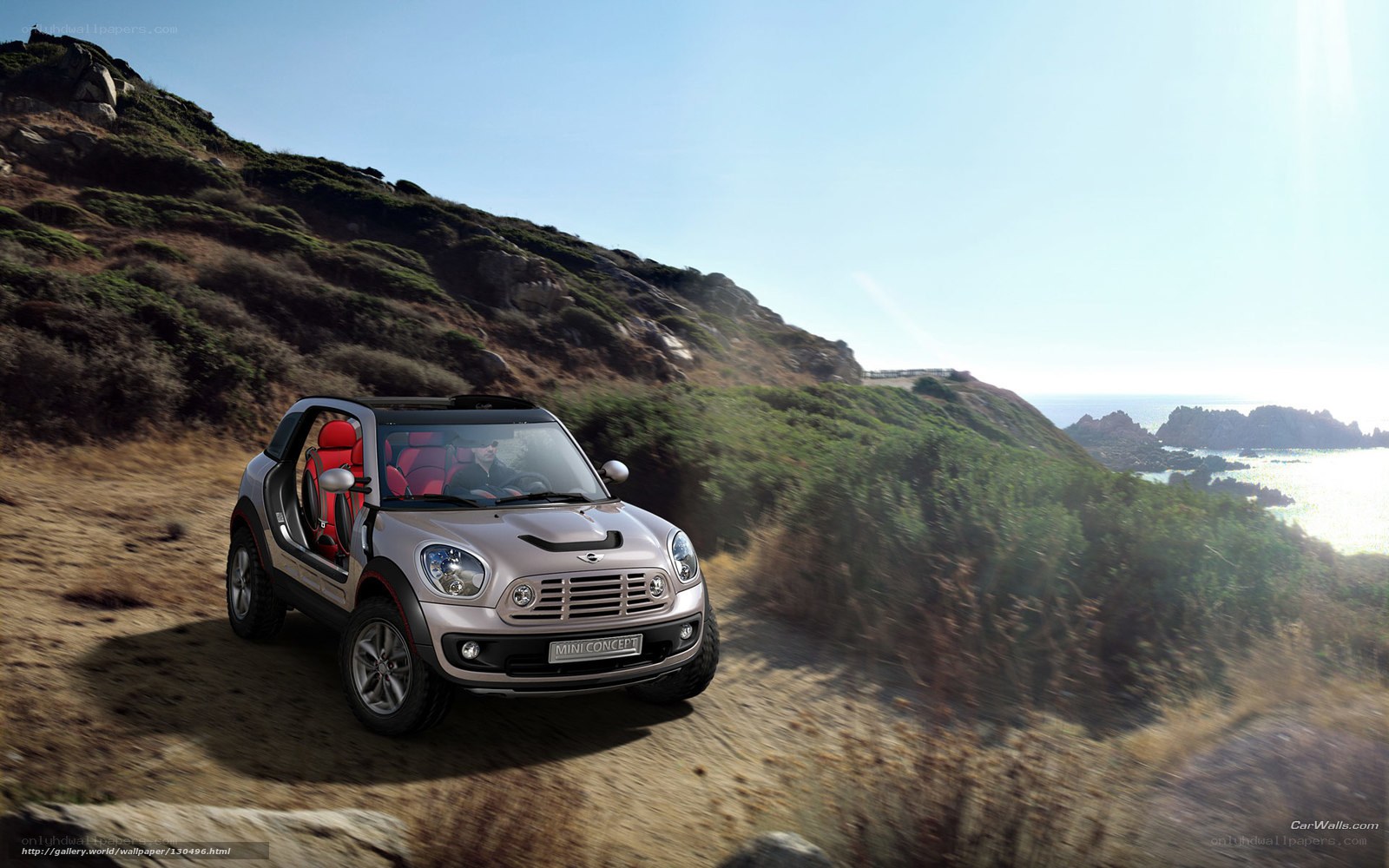 MINI Concept car on coastal road
