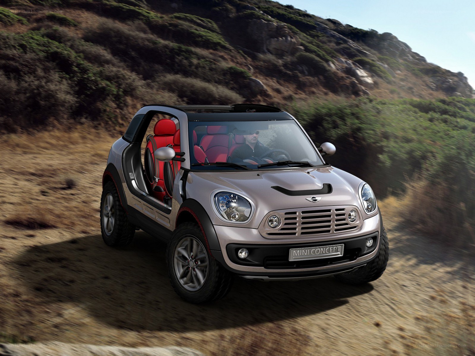 MINI concept car on dirt road