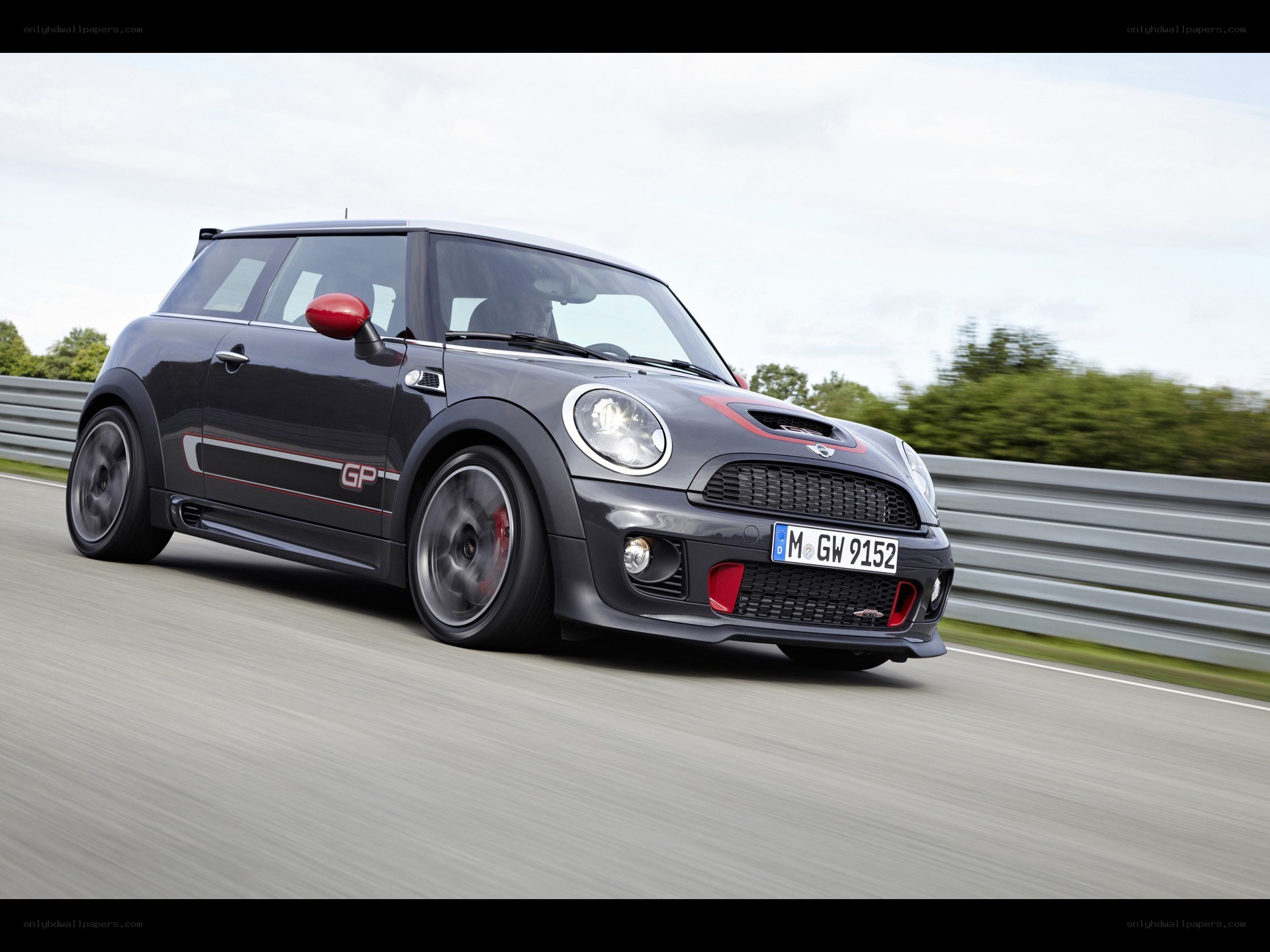 Mini Cooper GP on a racetrack