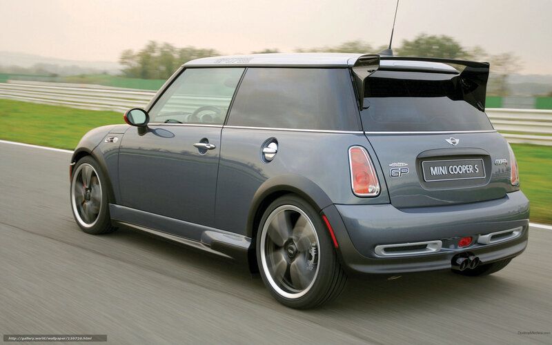 Mini Cooper S on a racetrack