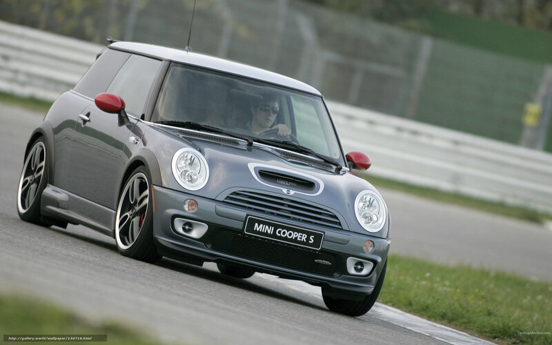 Mini Cooper S on racetrack