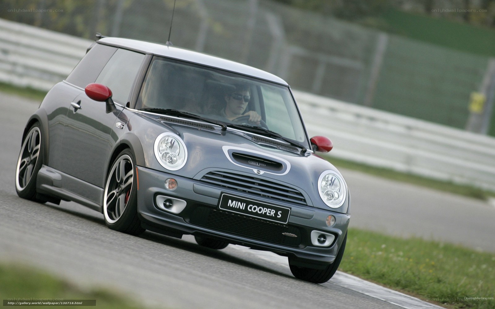 Mini Cooper S on racetrack