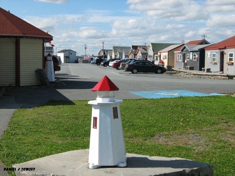 Mini lighthouse in a village