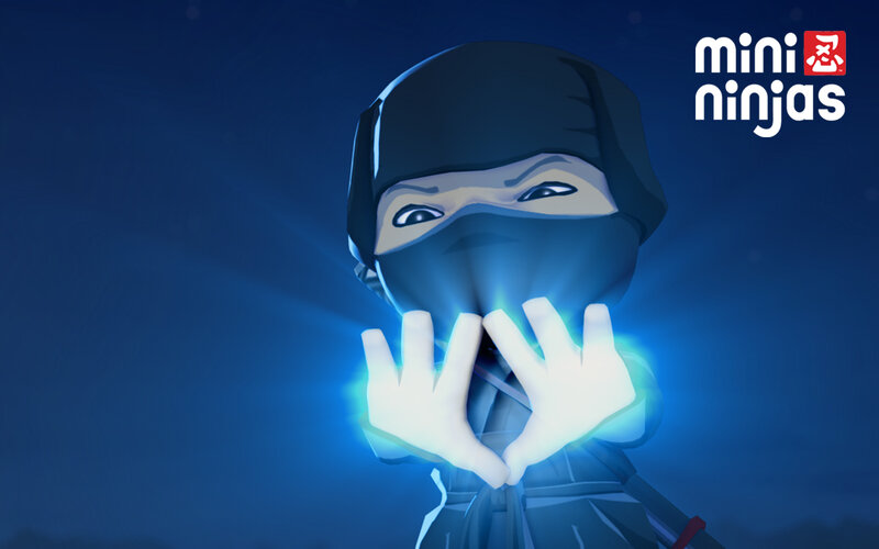 Mini Ninjas character with glowing hands
