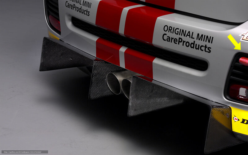 MINI race car rear view