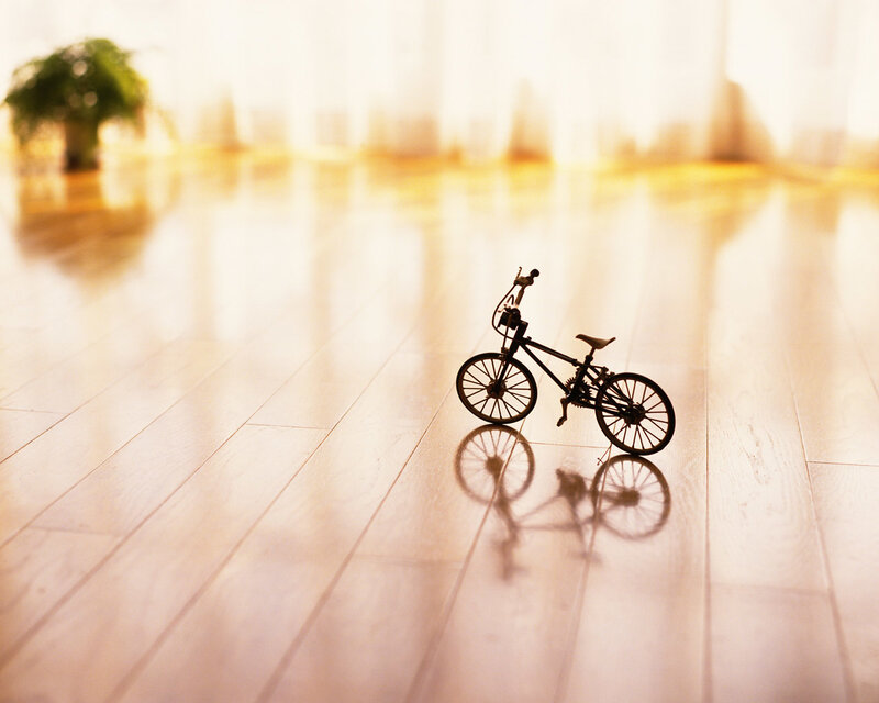 Miniature Bicycle on Floor