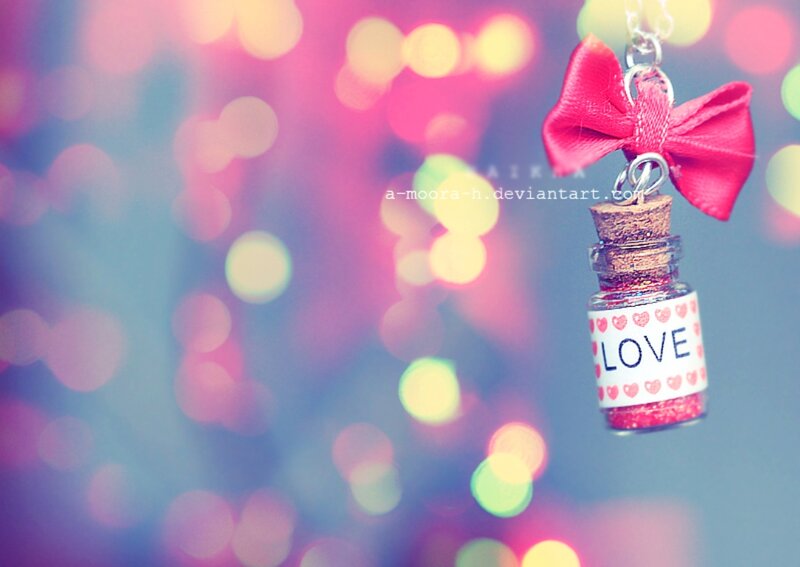Miniature Bottle Charm — Pink