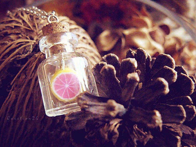 Miniature Bottle Necklace — Brown