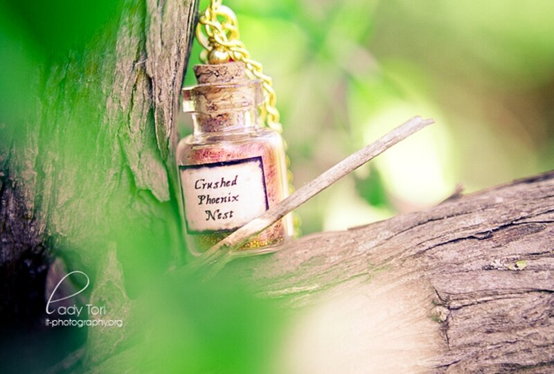 Miniature Bottle Necklace — Green