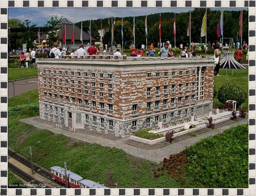 Miniature building model at Legoland