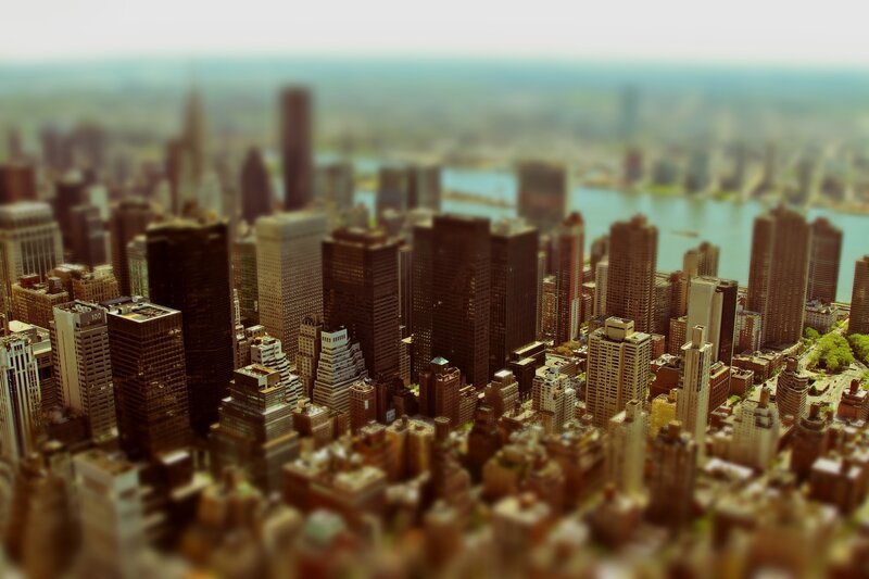 miniature city skyline