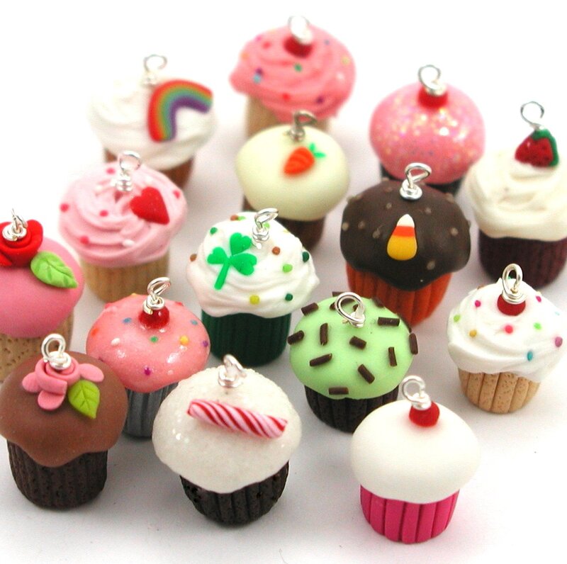 Miniature Cupcake Charms