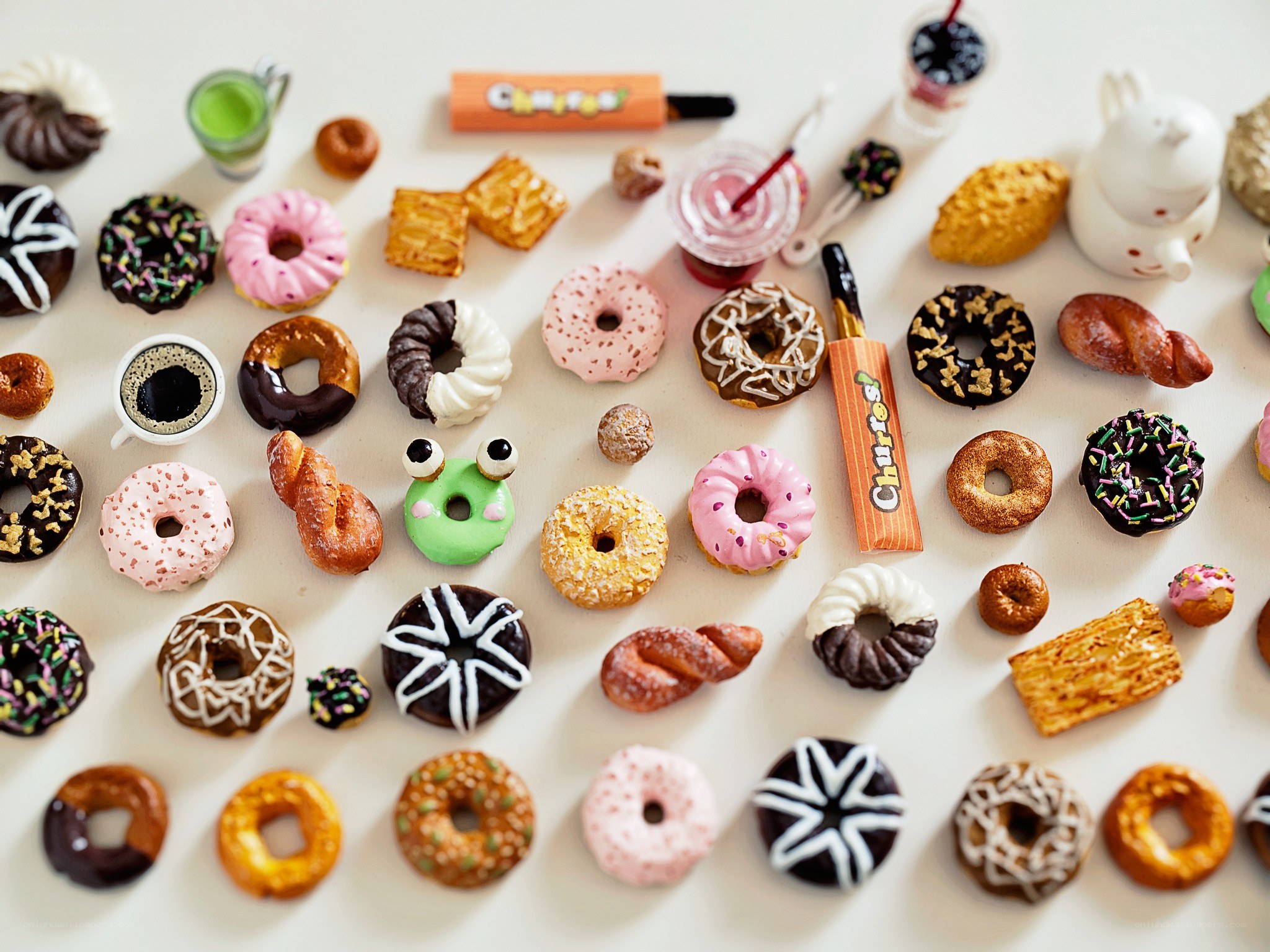 Miniature donuts and pastries