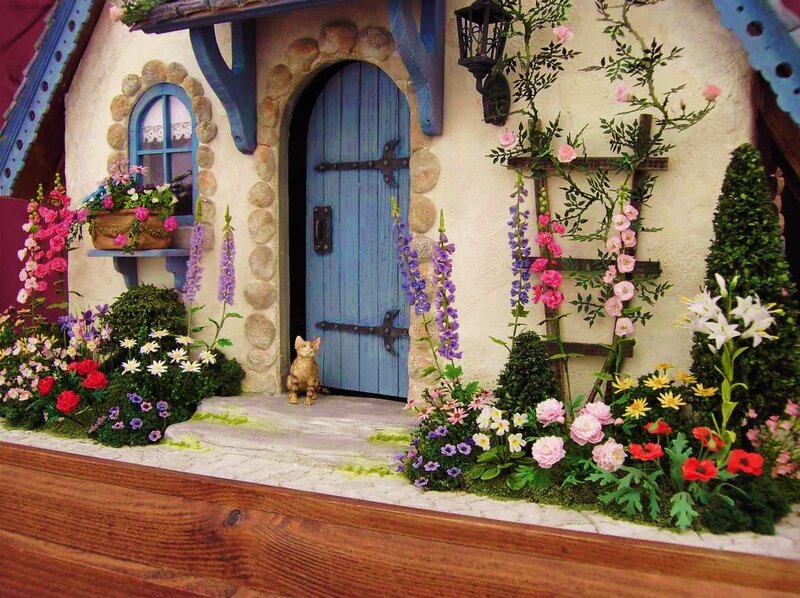 Miniature fairy house garden