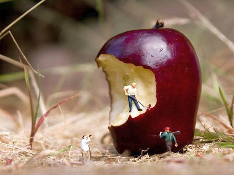 Miniature Figures in Apple