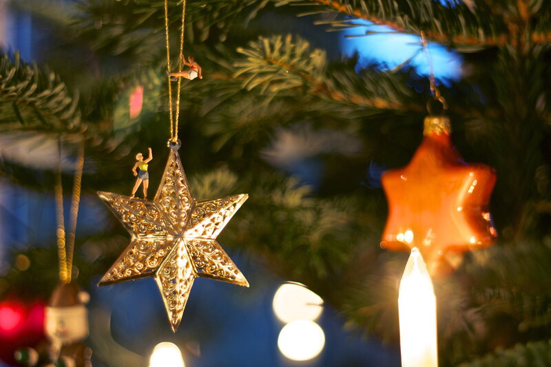 Miniature Figures on Star Ornament